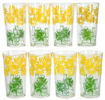 CLOVER LEAF DAIRY GLASSES.