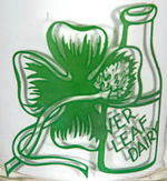 CLOVER LEAF DAIRY GLASSES.