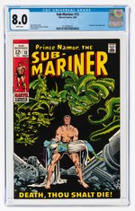 SUB-MARINER #13 MAY 1969 CGC 8.0 VF.