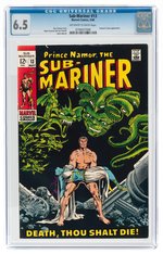 SUB-MARINER #13 MAY 1969 CGC 6.5 FINE+.