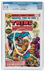 MARVEL TWO-IN-ONE #15 MAY 1976 CGC 7.5 VF-.