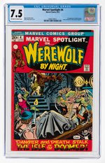 MARVEL SPOTLIGHT #4 JUNE 1972 CGC 7.5 VF-.