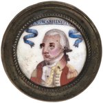 "GEN. WASHINGTON" COLOR PORTRAIT BATTERSEA CURTAIN TIE BACK.