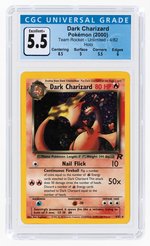 2000 POKÉMON TEAM ROCKET SET DARK CHARIZARD 4/82 HOLO UMLIMITED CGC 5.5 EX+.