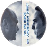 FORD & DOLE "FOR THE ILLINOIS 13TH CONGRESSIONAL DISTRICT" JUGATE BUTTON.