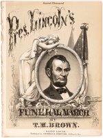 "PRESIDENT LINCOLN'S FUNERAL MARCH" GRAPHIC PORTRAIT SHEET MUSIC.