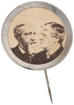 HARRISON & MORTON 1888 ALBUMEN JUGATE STICKPIN BADGE.