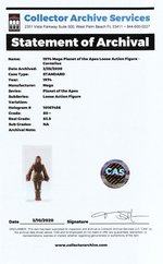 MEGO "PLANET OF THE APES" CORNELIUS, ZIRA & PETER BURKE CAS GRADED TRIO.