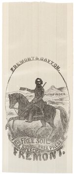 FREMONT & DAYTON "PATHFINDER" 1856 SILK RIBBON.
