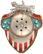CLEVELAND & THURMAN RARE "NATIONAL SWEEPSTAKES" BADGE.