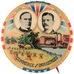 McKINLEY & ROOSEVELT “COMMERCE AND INDUSTRIES" JUGATE BUTTON HAKE #22.