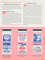 MATCHBOOK SALESMAN’S SAMPLE CATALOGUE 1961.