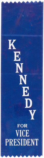 JOHN F. "KENNEDY FOR VICE PRESIDENT" 1956 DNC BLUE RIBBON.