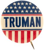 "TRUMAN" STARS & STRIPES 1948 DEMOCRATIC CAMPAIGN BUTTON HAKE #57.