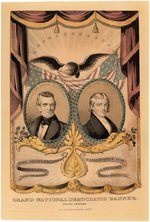 POLK & DALLAS GRAND NATIONAL BANNER JUGATE PRINT BY CURRIER.