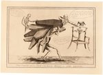 VAN BUREN "THE PEDLAR AND HIS PACK" 1828 ANTI-ADAMS CARTOON PRINT.