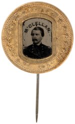 "McCLELLAN" 1864 FERROTPYE IN THIRTEEN STAR BRASS SHELL FRAME.