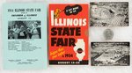 EISENHOWER 1954 ILLINOIS STATE FAIR ARCHIVE INCLUDING BUTTON, RIBBON, SIGNS AND MORE.