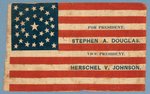DOUGLAS & JOHNSON RARE 1860 CAMPAIGN PARADE FLAG.