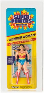 SUPER POWERS COLLECTION - WONDER WOMAN CANADIAN 8 BACK SMALL CARD AFA 80+ NM.