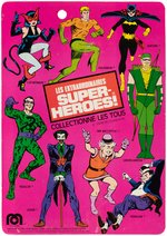 MEGO "WORLD'S GREATEST SUPER-HEROES" BATMAN FRENCH ISSUE FIGURE ON PIN PIN TOYS CARD.