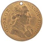 WASHINGTON 1793 SECOND INAUGURATION BRASS MEDALET.