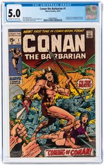 CONAN THE BARBARIAN #1 OCTOBER 1970 CGC 5.0 VG/FINE (FIRST CONAN).