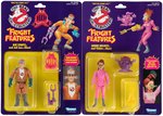 THE REAL GHOSTBUSTERS WITH FRIGHT FEATURES SET OF FIVE CARDED FIGURES.