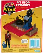 M.A.S.K. PIT STOP CATAPULT FACTORY-SEALED VEHICLE AND ACTION FIGURE.