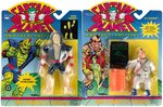 CAPTAIN PLANET CARDED ACTION FIGURE LOT OF FOUR AND TWO BOXED VEHICLES.