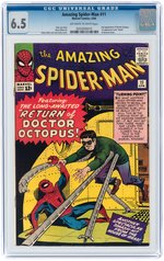 AMAZING SPIDER-MAN #11 APRIL 1964 CGC 6.5 FINE+.