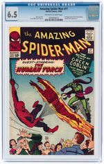AMAZING SPIDER-MAN #17 OCTOBER 1964 CGC 6.5 FINE+.