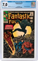 FANTASTIC FOUR #52 JULY 1966 CGC 7.0 FINE/VF (FIRST BLACK PANTHER).