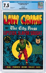 LAW AGAINST CRIME #3 1948 CGC 7.5 VF-.