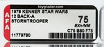 STAR WARS - STORMTROOPER 12 BACK-A AFA 75 EX+/NM.