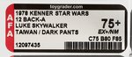 STAR WARS - LUKE SKYWALKER 12 BACK-A AFA 75 EX+ (TAIWAN/DARK PANTS).