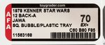 STAR WARS - JAWA 12 BACK-A AFA 70 EX+ (SQUARE BUBBLE/PLASTIC TRAY).