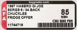 G.I. JOE: A REAL AMERICAN HERO - CHUCKLES SERIES 6/34 BACK AFA 85 NM+.