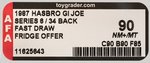 G.I. JOE: A REAL AMERICAN HERO - FAST DRAW SERIES 6/34 BACK AFA 90 NM+/MINT.