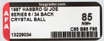 G.I. JOE: A REAL AMERICAN HERO - CRYSTAL BALL SERIES 6/34 BACK AFA 85 NM+.