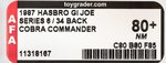 G.I. JOE: A REAL AMERICAN HERO - COBRA COMMANDER (BATTLE ARMOR) SERIES 6/34 BACK AFA 80+ NM.