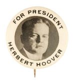 "FOR PRESIDENT HERBERT HOOVER" HAKE #25.