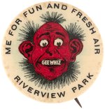 " GEE WHIZ" SCARY AND BIZARRE CHARACTER LIKELY ISSUED FOR CHICAGO'S RIVERVIEW AMUSEMENT PARK C. 1904 OPENING.