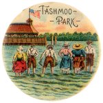 C. 1897 MICHIGAN AMUSEMENT SITE "TASHMOO PARK" GORGEOUS BUTTON.