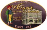 POCKET MIRROR W/GENIE'S ENDORSEMENT "AS IF BY MAGIC" FOR ALLYN'S DYING & CLEANING C. 1915.