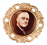 FDR REAL PHOTO SEPIA HAKE #108 PLUS FRAME.