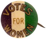 "VOTES FOR WOMEN" DIMINUTIVE SUFFRAGE SLOGAN BUTTON.