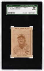 1923-24 TOMAS GUTIERREZ #7 RUBE CURRIE SGC 10 POOR 1.