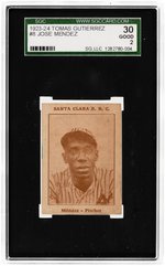 1923-24 TOMAS GUTIERREZ #8 JOSE MENDEZ (HOF) SGC 30 GOOD 2.