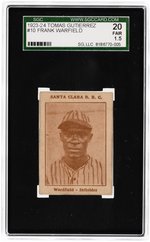 1923-24 TOMAS GUTIERREZ #10 FRANK WARFIELD SGC 20 FAIR 1.5.